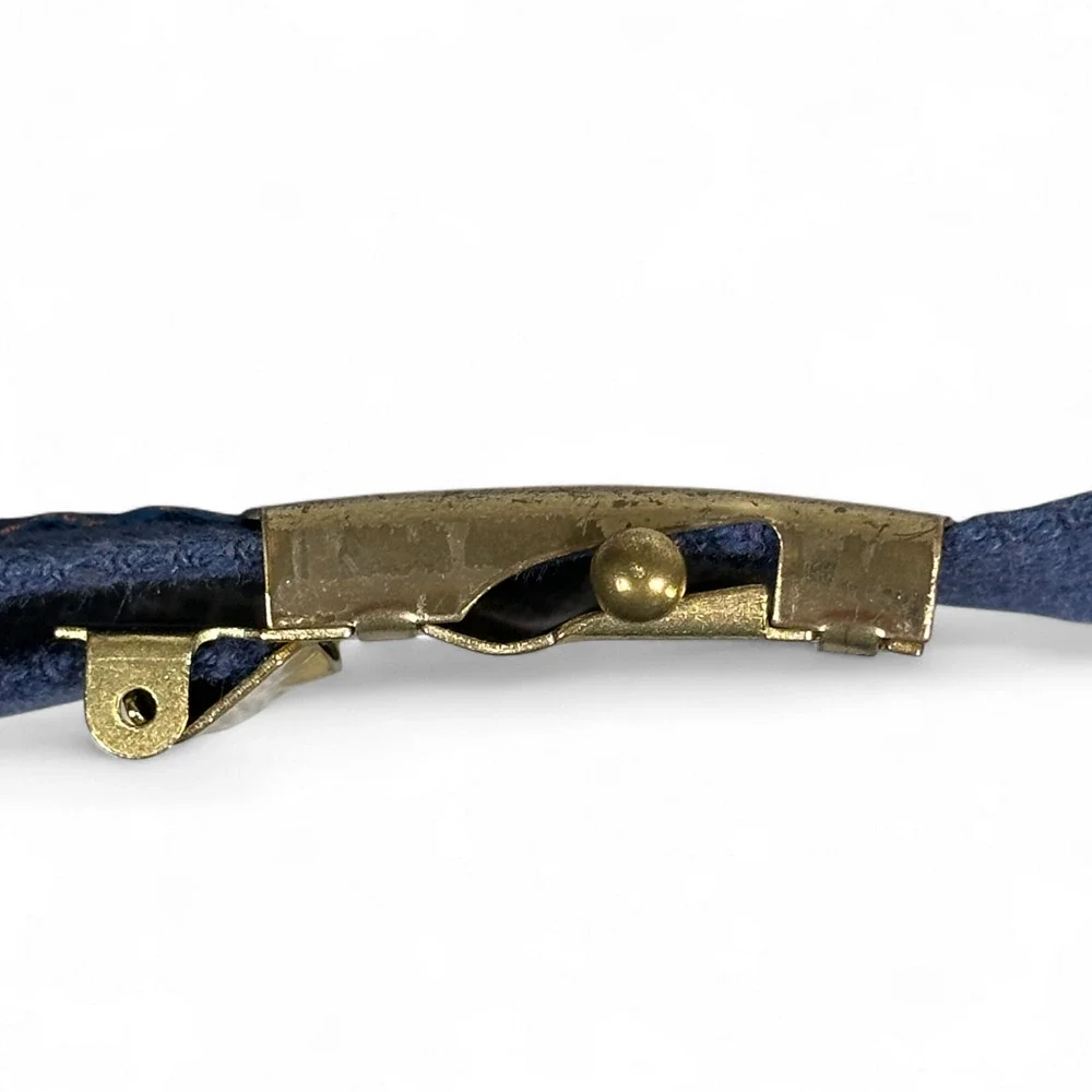 Vintage Levis Belt Mens 30 Blue Canvas Slide 1980 Olympic Games USA 80s